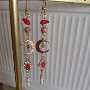Eye-Catching Rhinestone Hamsa Hand and Evil Eye Earrings